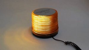 Маяк проблесковый 10-30В (72 диода / желтый / 2-режима / магнит / стробоскоп / 115х130)