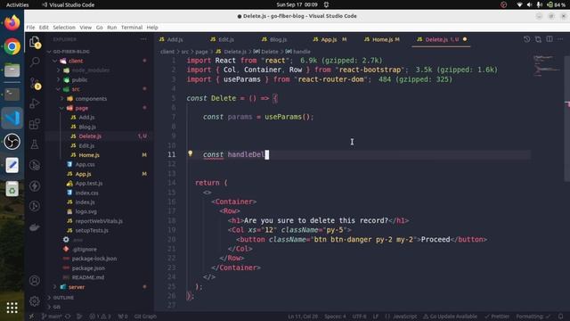Go Fiber | React and Go Fiber | Full Stack Golang Project |  Part 15 | Grow Your Skill
