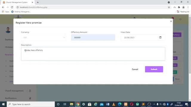 Online Church Management System using PHP/MySQL | Free Source Code