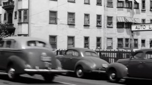 Лос-Анджелес, Калифорния, 1940г. Дорожное видео. Реставрация