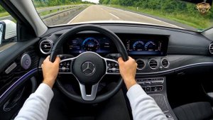 Mercedes-Benz E 300d W213 2.0 245HP POV Test Drive, 100-200, Acceleration on Autobahn ?️