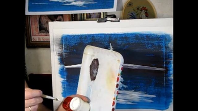 Мастер Класс. Гуашь. ОНЛАЙН УРОК. РОЖДЕСТВО смотреть онлайн