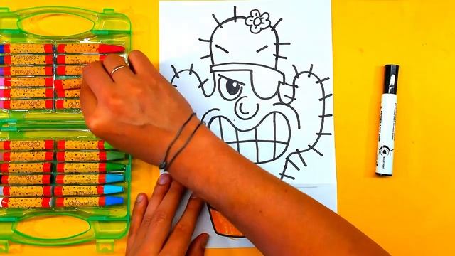 КАКТУС - ПИРАТ рисуем СЮРПРИЗ - Открытка Раскладушка смотреть онлайн