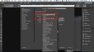 InDesign - Setting the default font.