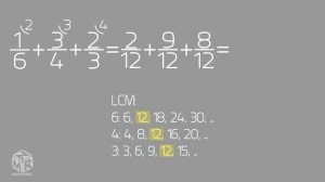 How to Add Three Fractions with Unlike Denominators