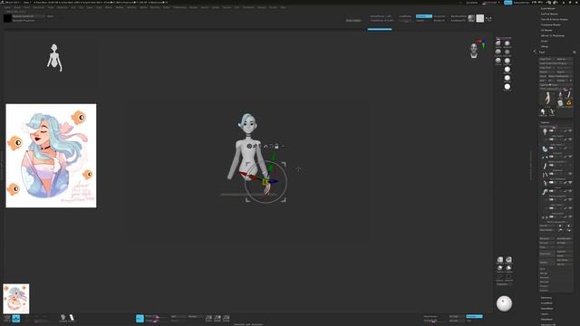 2D Drawing to 3D Model using ZBRUSH and BLENDER смотреть онлайн
