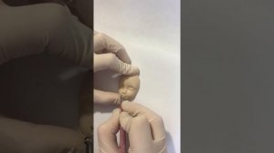 Лицо куклы из полимерной глины. Красивая мукла