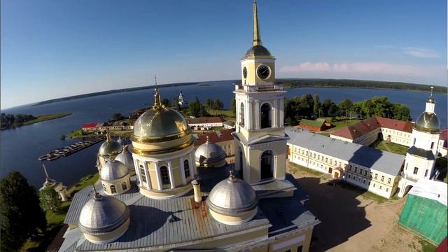 Нилова Пустынь, Селигер, FPV полет с острова Хачин (800м). смотреть онлайн