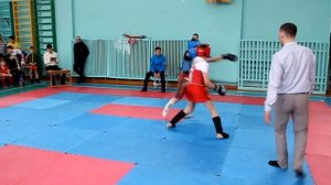 Один из боев , по ушу и кунгфу среди детей,юниоров и молодёжи