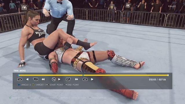 WWE 2k22 DLC: Ronda Rousey MMA match vs Asuka, barefoot wrestling смотреть онлайн