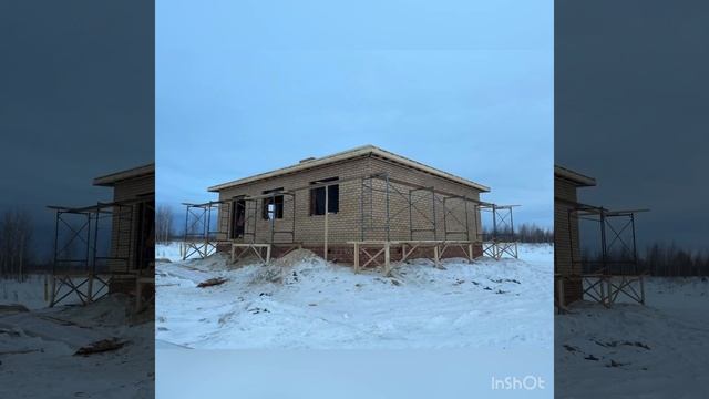 Строительство одноэтажного Дома в Йошкар-Оле 100кв.  м.  из керамических блоков и кирпича Лайф РМЭ