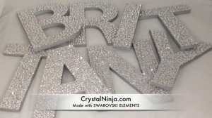 Large Swarovski, Bling, Crystallized Wall Letters