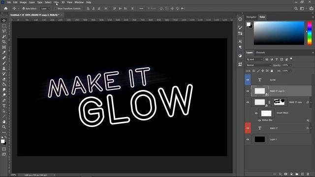 Photoshop: Neon Glow Text Effect Tutorial [11]