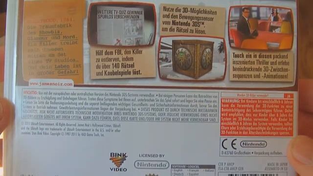 James Noir's Hollywood Crimes 3D [3DS] смотреть онлайн