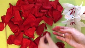 Топиарий с цветами из гофрированной бумаги Быстрый МК