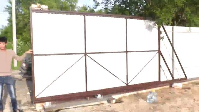 монтаж откатных ворот смотреть онлайн