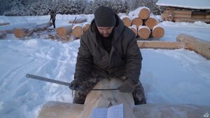 Как построить дом из сруба #7.Выбор бревна.Разметка черновой чаши.Венец 2.
