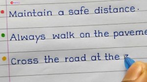 Road Safety Rules In English | Traffic Safety rules In English | 10 Road Safety Rules |