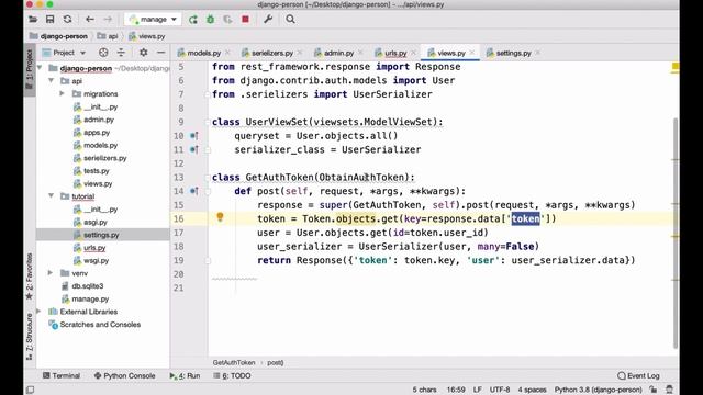 Extend User in Django part 2: Token Auth смотреть онлайн