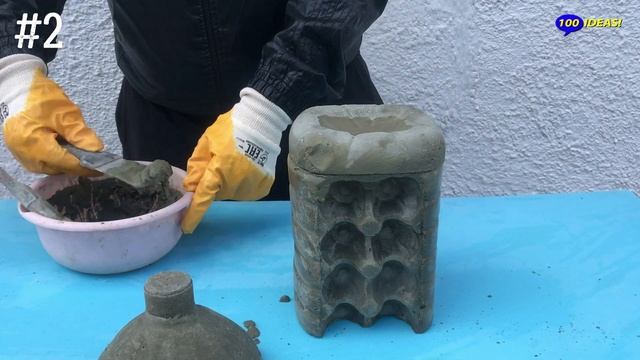 ? Made 3 vases for home and garden! Creative ideas on how to recycle old bottles, egg tray! смотреть онлайн