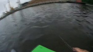 Разведка новых мест.Тяжелый джиг с лодки.Ловля судака и берша на Волге.