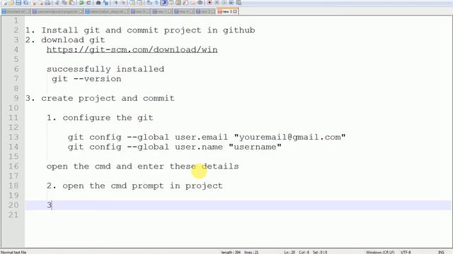 Git Windows Installation and Add Project смотреть онлайн