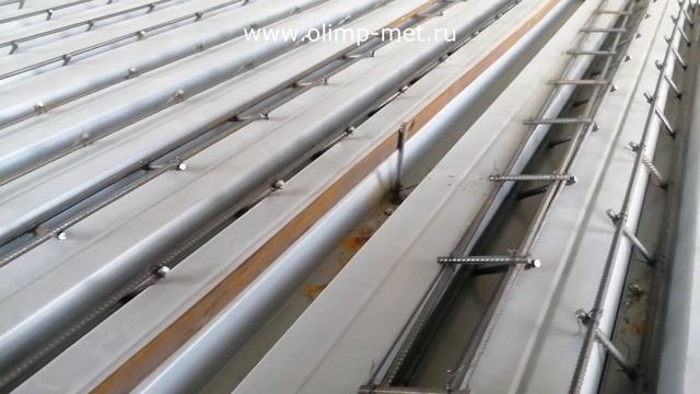 АНТРЕСОЛЬНЫЙ ЭТАЖ 200м2. Железобетонная плита перекрытия по профлисту, Мезонин/Лестница/Ограждения. смотреть онлайн