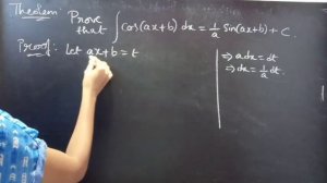 ∫Cos(ax+b)dx=(1/a)Sin(ax+b)+C #Integration #Integral L367