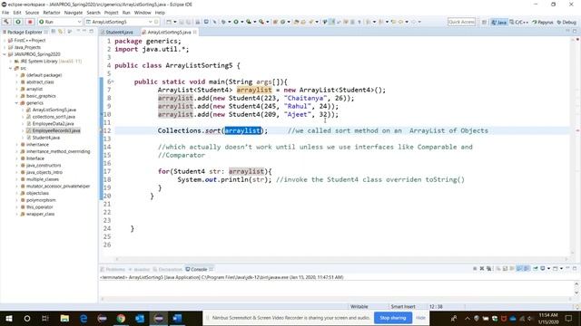 Comparable Interface in Generics - JAVA смотреть онлайн