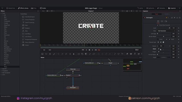 Glitch Text| Fusion_davinci Resolve|#instans#displase#textmodificator