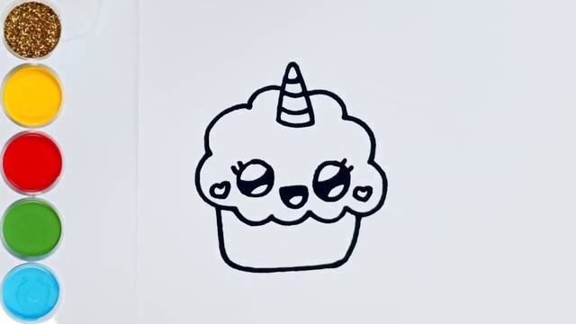 Cute cake ? drawing for kids and toddlers // easy drawing for kids and toddlers смотреть онлайн