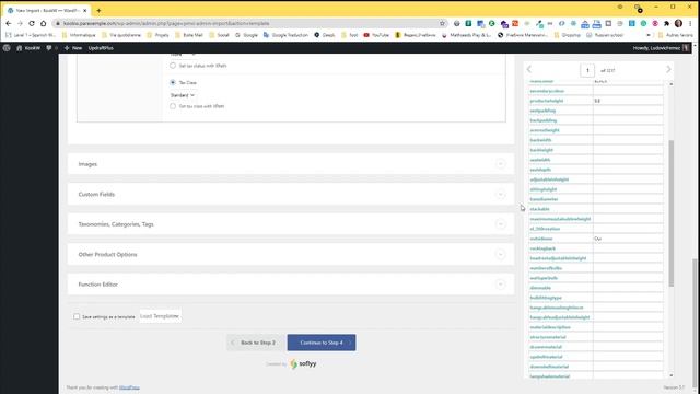 Import of kokoon design products in wordpress