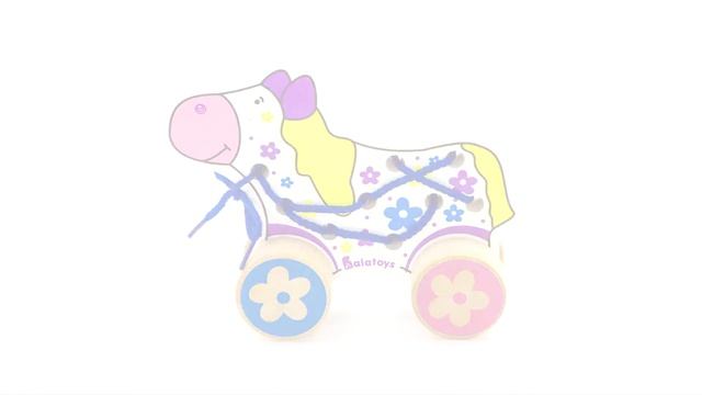 Шнуровка каталка Лошадь Alatoys (Алатойс) - деревянные развивающие игрушки смотреть онлайн