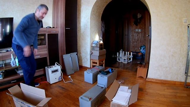 Деревенский домик/ новый бесперебойник для котла/ИБП "Энергия" и аккумуляторы смотреть онлайн