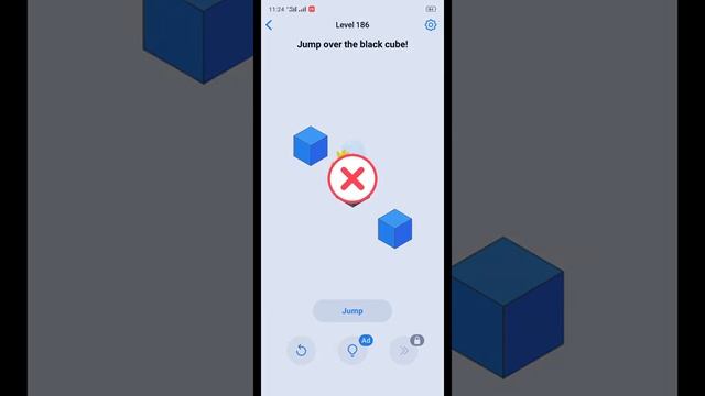 Easy game level 186 jump over the black cube walkthrough solution смотреть онлайн