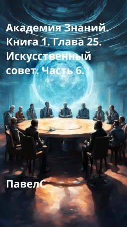 Академия Знаний. Книга 1. Глава 25. Искусственный совет. Часть 6.