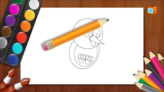 Учимся рисовать птичку Уроки рисования для детей смотреть онлайн