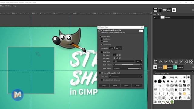 How to Stroke Shapes in GIMP | GIMP Basics for Beginners смотреть онлайн