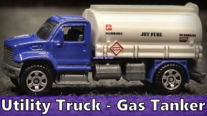 Utility Truck - Gas Tanker Модель машины Масштаб 1:75 Matchbox Мини-копия автомобиля