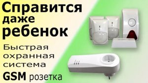 Комплект беспроводной GSM сигнализации для дома, замаскированной под розетку. GSM Розетка Вектор.