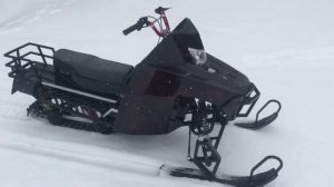 Детский снегоход своими руками #первый выезд