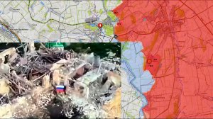 Карта боевых действий. Российский флаг в Клещеевке