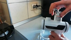 Мгновенный проточный кран, электрический нагреватель воды. Смеситель с подогревом воды