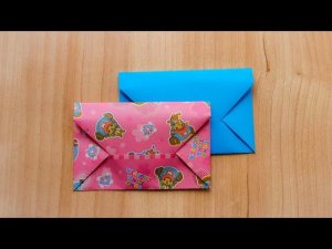 Конвертик из 1 листа бумаги | Конвертик оригами