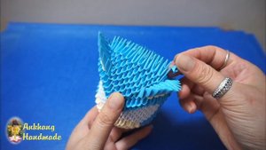 3d origami Sonic the hedgehog tutorial P1 | DIY paper miniature Sonic hedgehog
