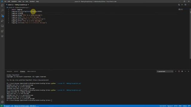 Understanding Python: Lesson 25 - Making Exceptions