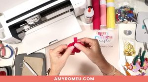 Make a Hibiscus Summer Faux Leather Keychain with a Cricut