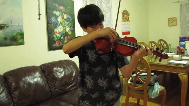 Albert starts to play on D and A strings