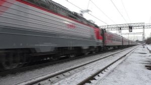 Электровоз ЭП20-078 (ТЧЭ-6) со скорым поездом "Дневной экспресс" №046В Тамбов - Москва.