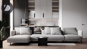 Интерьер гостиной комнаты в современном стиле